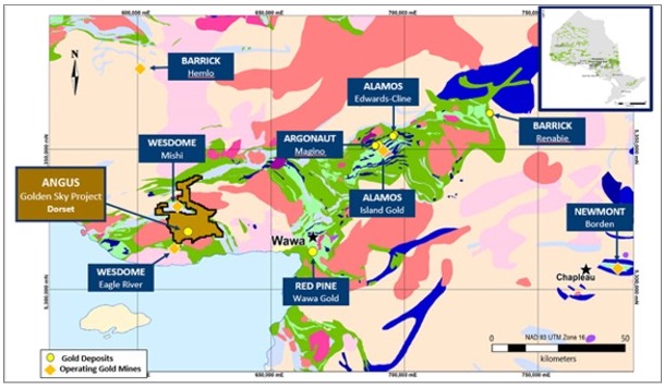 Figure 1: Golden Sky Project Location Map