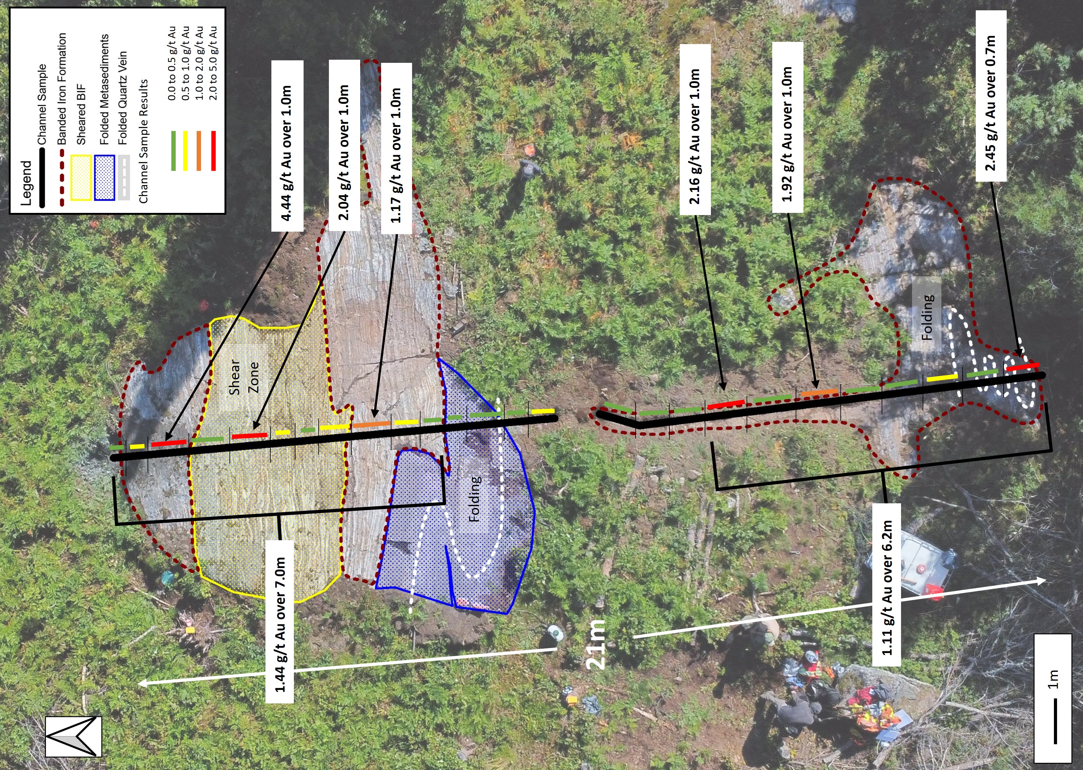 Figure 1: Surface Map – BIF channel sample program, Golden Sky Project